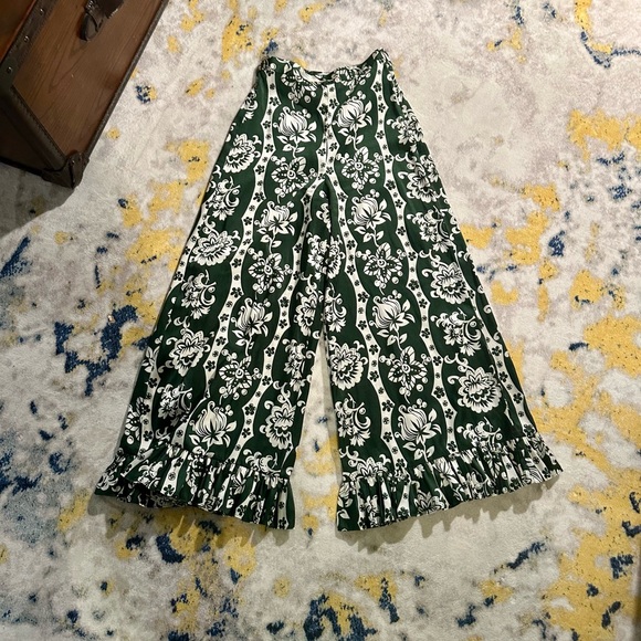 Zara floral ruffle pants wide leg - Picture 3 of 6